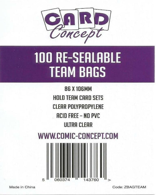100 Re-Sealable Team Bags
